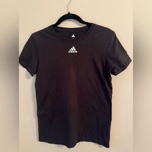 Adidas Black Short Sleeve Tee Classic Crew Neck